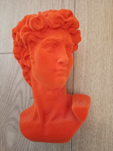 Orange beflockter davidskopf - orange,