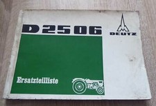 Deutz Schlepper D 2506 Ersatzteilliste