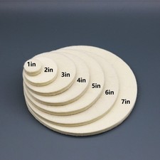 1 Stück Wollfilz Polierpad Scheibe 6 mm für Autoglas oder Edelstahl Politur