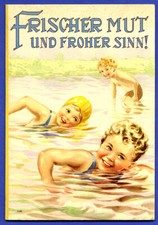 Kinder Bilderbuch Sport Spiel Fussball Schwimmen Tennis Fahrrad 1930 