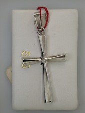 Kreuz-Anhänger mit Diamant 585 Weißgold Kommunion Konfirmation Kettenanhänger