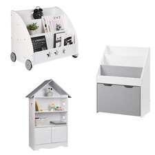 WOLTU Kinderregal Spielzeugregal Kinder Bücherregal mit 3 Ablage Kinderzimmer