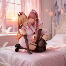 Sexy Anime Figur Mädchen Krankenschwester Power & Makima Nurse Cosplay