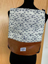 ap- St. Tropez - Tasche Rucksack Sportbeutel - Anker weiß braun blau - ca. 42x33