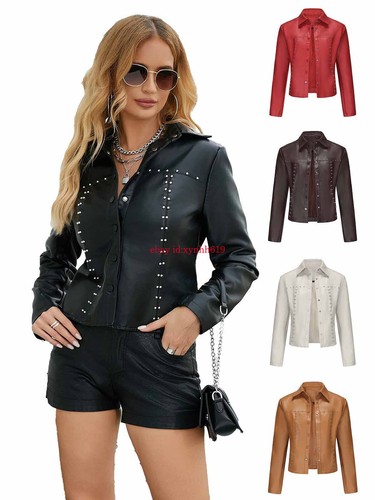 Damen sanft leder niete jacke - damen,