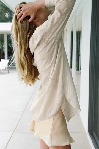 *ZARA*Tunika*Bluse*creme*Gr.S