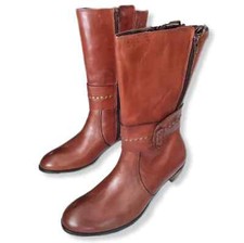 Picardi Damen Lederstiefel Cognac 5507017-H | Biker Look | Weite 1XW/2XW