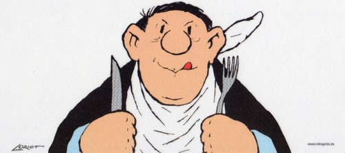 Loriot mann schneidebrett - loriot,