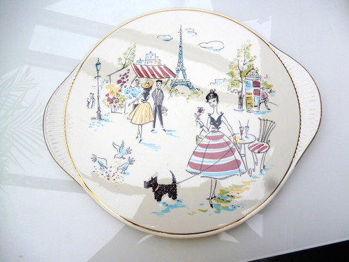 Kuchenplatte vintage keramik - kuchenplatte,
