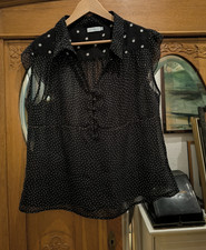 48 New Saks Tolle Damen Tunika Ärmellos Sommer Urlaub Spanien Bluse Top Chiffon