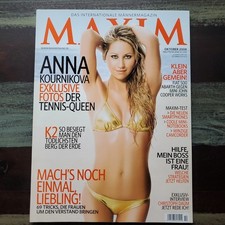 ♡ Maxim 10/2008, Anna Kournikova, Männermagazin, Style, Erotik, Zeitschrift