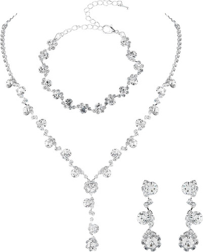 Brautschmuck set silber für - brautschmuck,