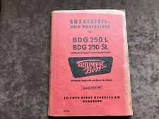 Ersatzteilliste Triumph Boss BDG 250 L  250 SL Januar   1955 Original