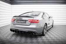 Heck Ansatz Flaps Diffusor passend für Audi S5 / A5 S-Line Coupe 8T FL schwarz H