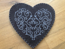 Herz Filz braun Unterlage Platzset