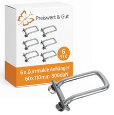 6x Zurrbügel 800kg Anhänger