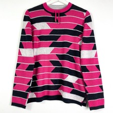 Rabe Pullover Strickpullover Damen Gr.36 Pink Grau Schwarz Rundhals Strick