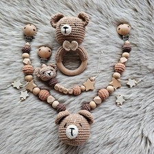 Schnullerkette Set Teddy Bär
