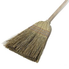 Reisstrohbesen 5 Naht Stiel 142cm Kehrbesen Industriestrohbesen Strohbesen lang