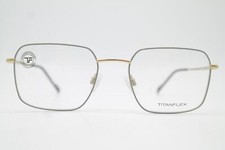 Brille TITANFLEX 820890 Grau Gold Eckig Brillengestell eyeglasses Neu