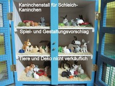 Kaninchenstall für Schleich Kaninchen Spielestall Selfmade Inklusive Figur