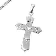 Kreuz Kreuzanhänger kubischer Zirkonia 925 Silber Konfirmation Kommunion Taufe