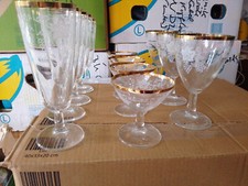 Wein Sekt Gläser Goldrand