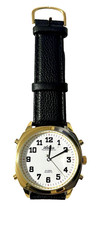 Atlanta Sprechende Armbanduhr Atlanta Menwatch Gold-White 8908-9 Herrenuhr Watch