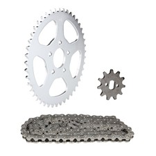 45Z Kettenrad silber 11Z Ritzel für Zündapp ZR 10 20 Typ 447 (ab FG-Nr. 9132690)