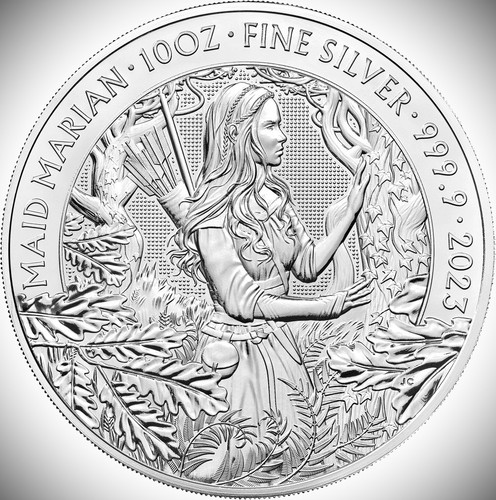 Unzen silbermünze maid - 10,