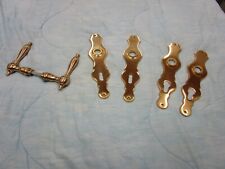 alte Messing Türbeschlag Drücker+Langschild * BB + PZ Tür Beschlag* Zimmertür WC