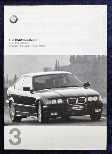 Bmw 3er e36 preisliste 1997 - preisliste, 3.1997