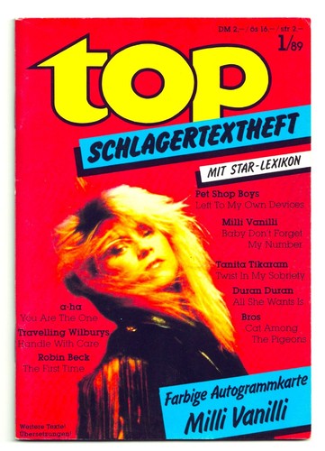Top schlagertextheft 1989 - top, 1/1989