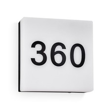 HOFSTEIN Bucine Außenwandlampe Außenwandleuchte Metall/Kunststoff Schwarz/Weiß