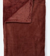 1xEdelzeit Kaninchenfell Optik Wendedecke Wohndecke XXL 170 x 220 cm  Kestanie