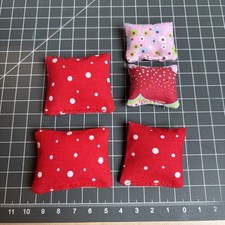 5 Kissen  Für Puppenstube Puppenhaus Kissen  Miniatur