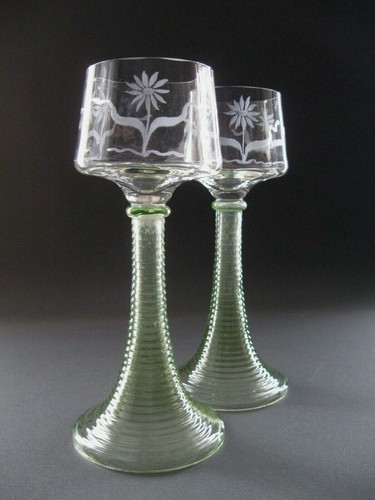 Zwei jugendstil weingläser - zwei,