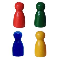 4 Pöppel Spielfiguren aus