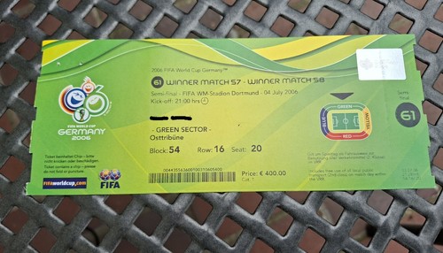 Eintrittskarte ticket 2006 - eintrittskarte,
