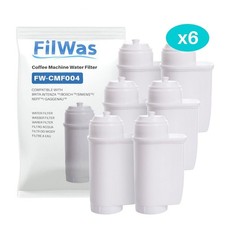 6 FilWas Wasserfilter passend für Siemens EQ3 EQ5 EQ7 EQ8 EQ9 EQ9 extraKlasse