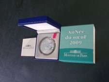 Frankreich 5 Euro Lunar Jahr des Ochsen 2009 Silber PP 