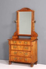 Wunderschöne Gründerzeit Kommode Antik Louis Philippe Sideboard mit Spiegel Flur