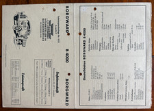 Schmierplan von 1952 BORGWARD B 4000 Lkw Einstelldaten Tankstelle Oldenburg