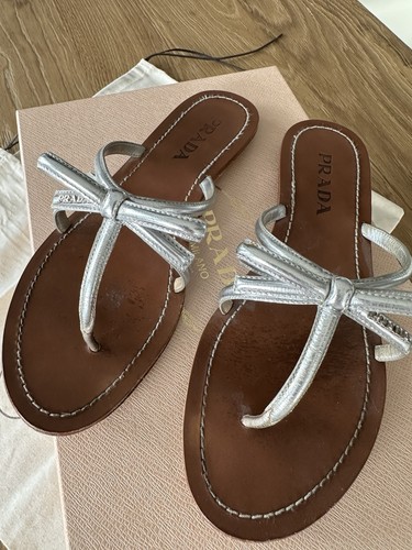 Prada zehentrenner silber - 37,