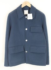 Sandro Worker Wool Jacke Herren S Wolle Nicht Gefüttert Polohemd Taschen Kurz