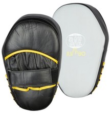 BAY® Paar JUMBO DELUX LEDER Schlagpolster Handpratze Schlagpratzen Pratzen schwa