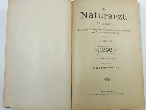 Naturarzt jahrgang 1898 1899 - naturarzt, +