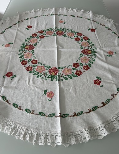 Alte bestickte tischdecke - bestickte,