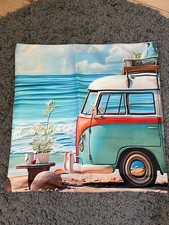 Kissenbezug Bus Bulli van Camper Strand Beach Kissenhülle