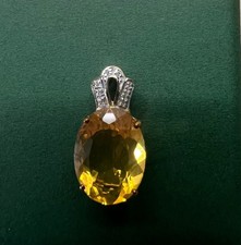 Nachlass Anhänger Feueropal/Citrin? 9K (375), sehr guter Zustand